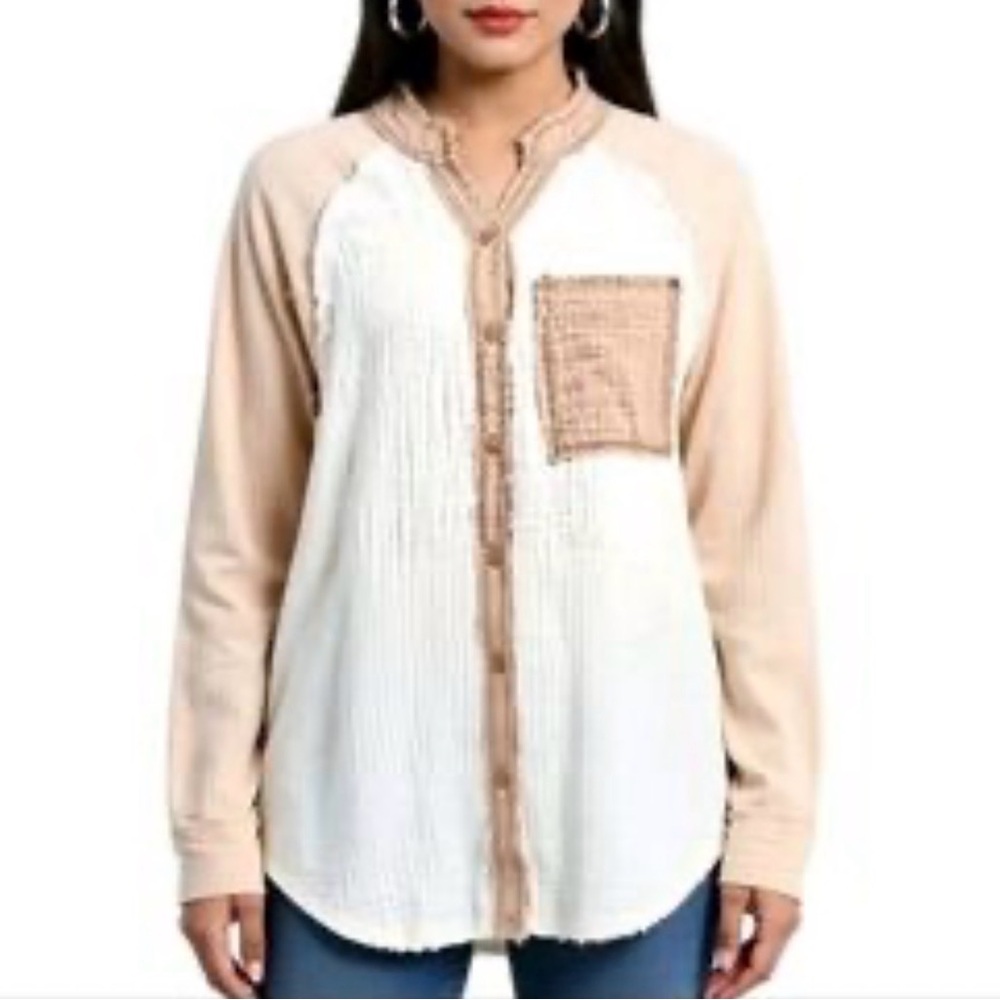 Aerie Gauzy Coverup Shirt